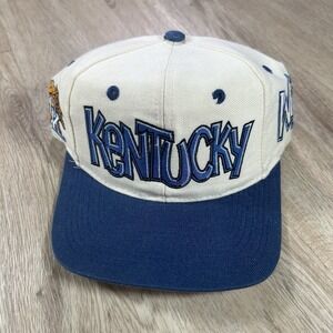 VTG Kentucky Wildcats Grafitti Snapback Hat Top of the World White Blue Wool Cap